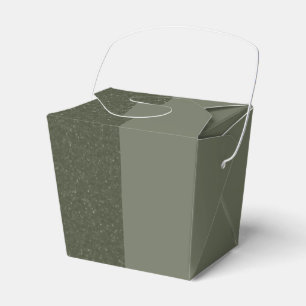 Custom Speckled Moss Green Takeout Favour Box