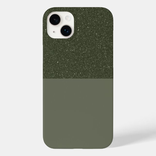 Custom Speckled Top Moss Green iPhone 14 Plus Case (Back)