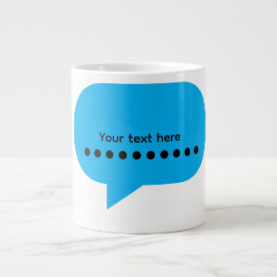Custom Speech Bubble Design – Personalised Text Large Coffee Mug