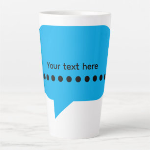Custom Speech Bubble Design – Personalised Text Latte Mug