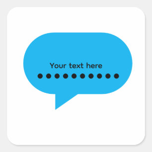 Custom Speech Bubble Design – Personalised Text Square Sticker