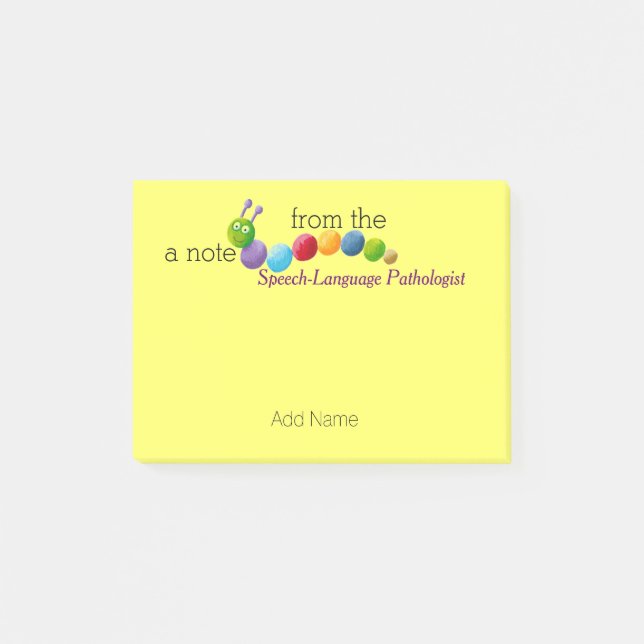 Custom Speech-Language Pathologist Post-it® Notes (Front)