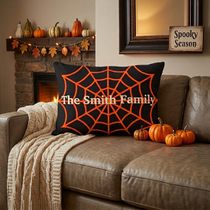 Custom Spiderweb gothic Halloween Living decor Decorative Cushion