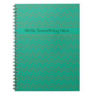 Custom Spiral Notebook, Emerald Green Geometric Spiral Notebook