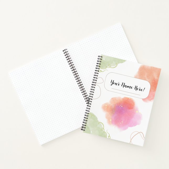 Custom Spiral Notebook – Watercolor Cover (Inside)