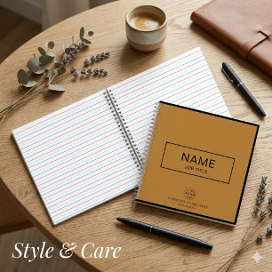 Custom Spiral Notebook with Name & Business Logo