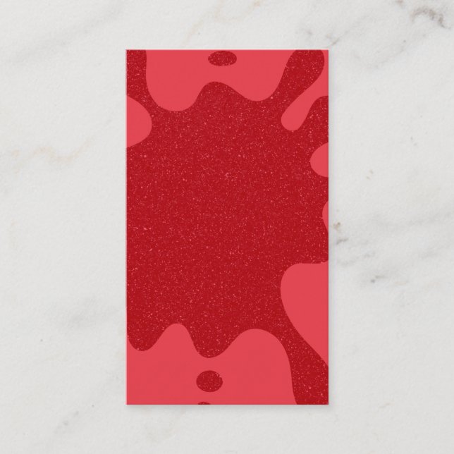 Custom Splash Tomato Red Flat Loyalty Card (Front)