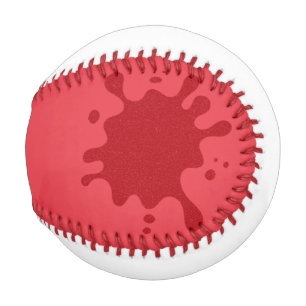 Custom Splatter Baseball – Tomato Red Noise