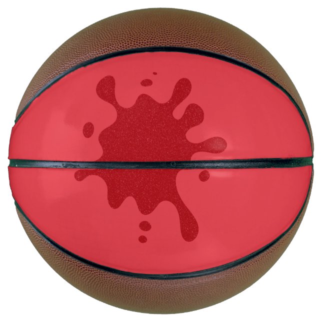 Custom Splatter Tomato Red Basketball (Front)