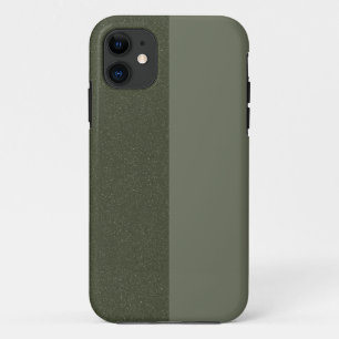 Custom Split Matte + Textured Green iPhone 11 Case