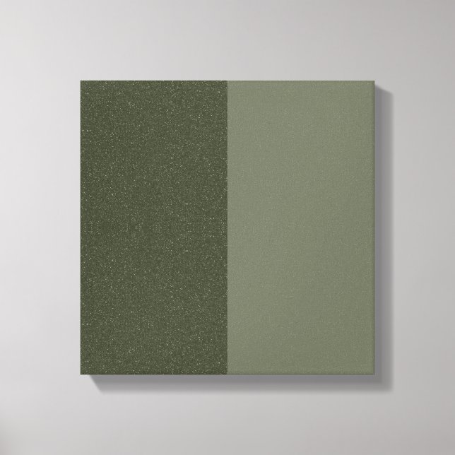 Custom Split Moss Green Canvas — Texture + Solid (Front)