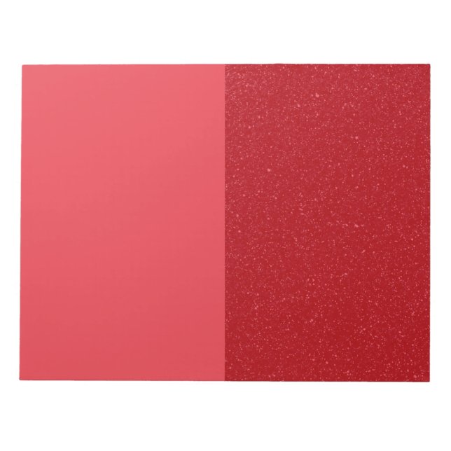Custom Split Notepad in Tomato Red Duo (Front)
