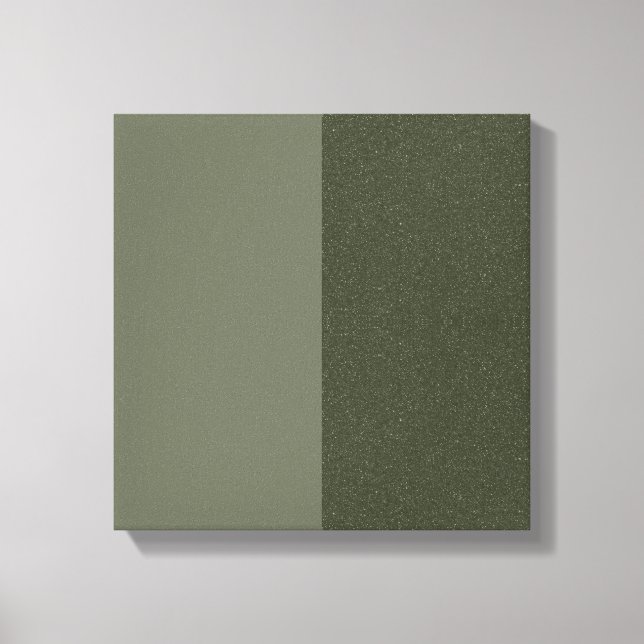 Custom Split Textured Moss Canvas — Light & Dark Print (Front)