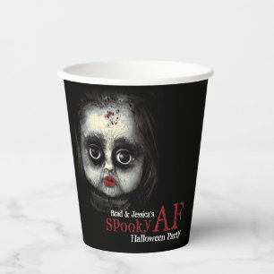 Custom Spooky AF Halloween Party  Paper Cups