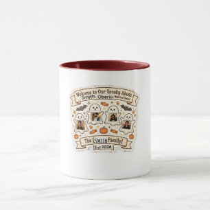 Custom Spooky Family Photo Halloween Welcome Mug