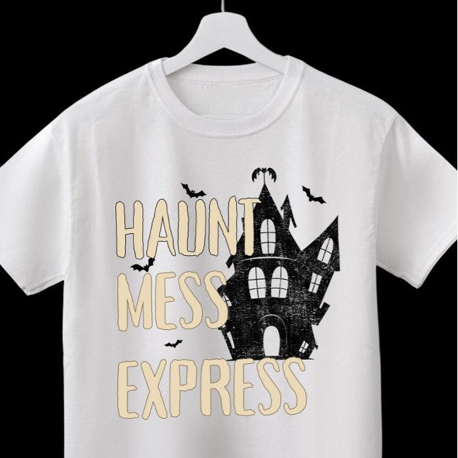 Custom Spooky "Haunt Mess Express" Halloween  Tri-Blend Shirt (Creator Uploaded)