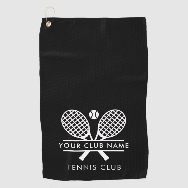 Custom Sport Club Name Tennis Team Name Swag Golf Towel (Front)