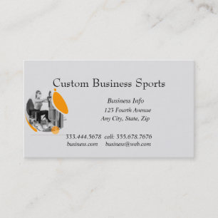 Custom Sports Basketball Fitness Coach Business Card