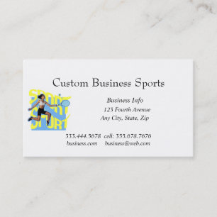 Custom Sports Basketball Fitness Coach Tennis Business Card