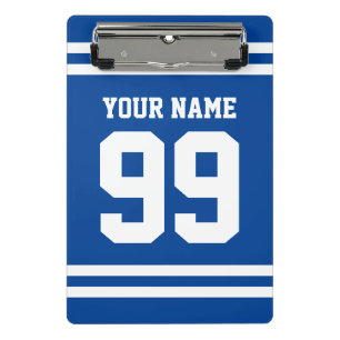 Custom sports jersey number mini clipboard gift