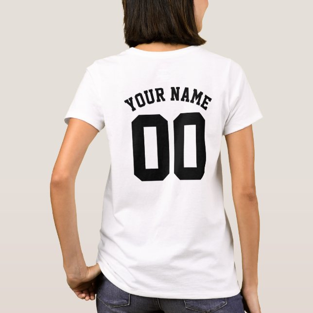 Custom Sports Jersey T-Shirt (Back)