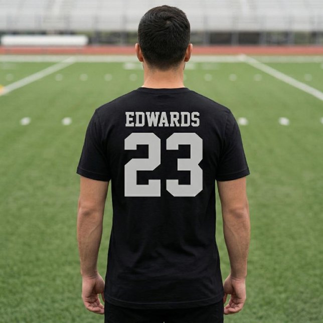 Custom Sports Numbered With Name T-Shirt (Creator Uploaded)