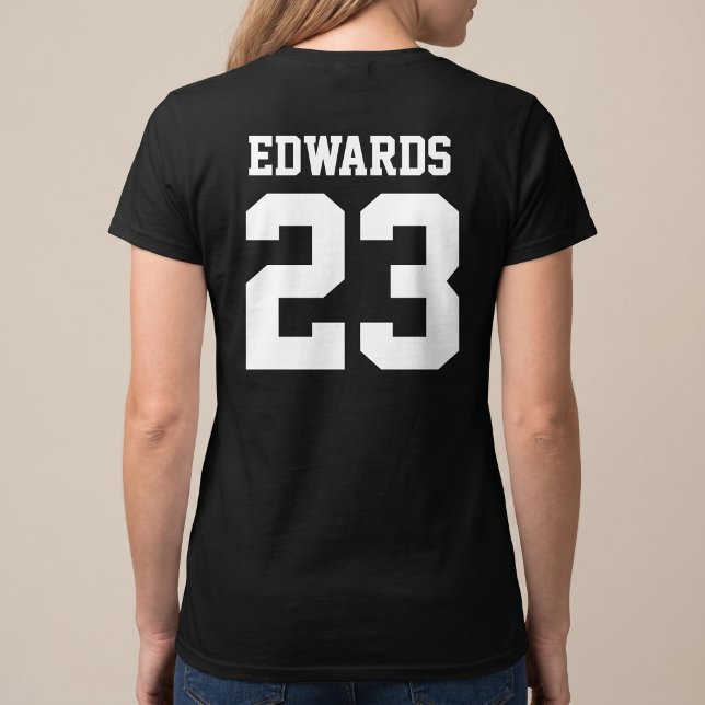 Custom Sports Numbered With Name T-Shirt (Creator Uploaded)