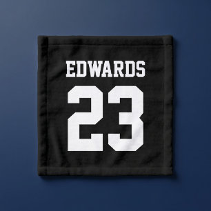 Custom Sports Numbered With Name Wash Cloth
