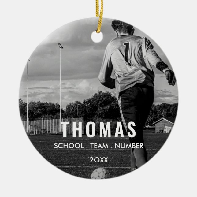 Custom Sports Photo Ornament (Front)