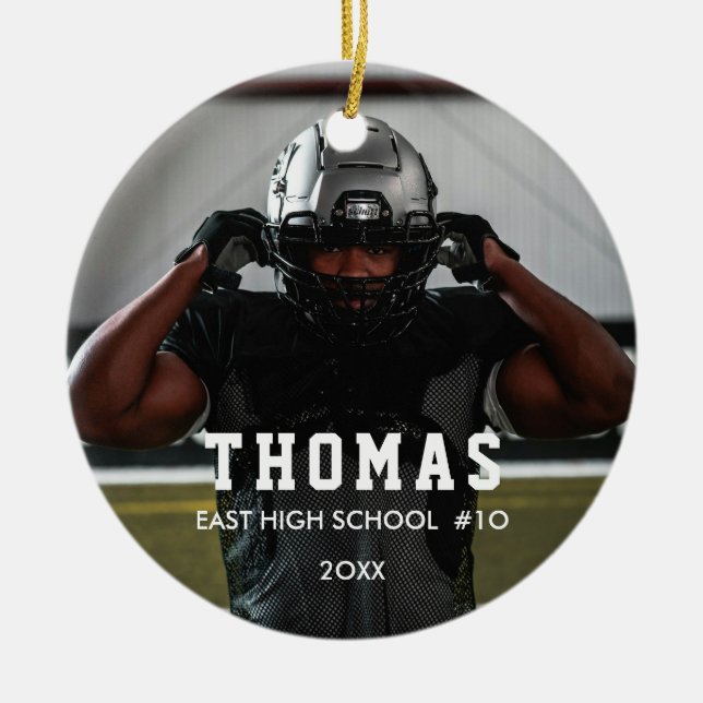 Custom Sports Photo Ornament (Front)