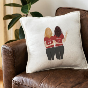 Custom, sports, players, best friends, cushion