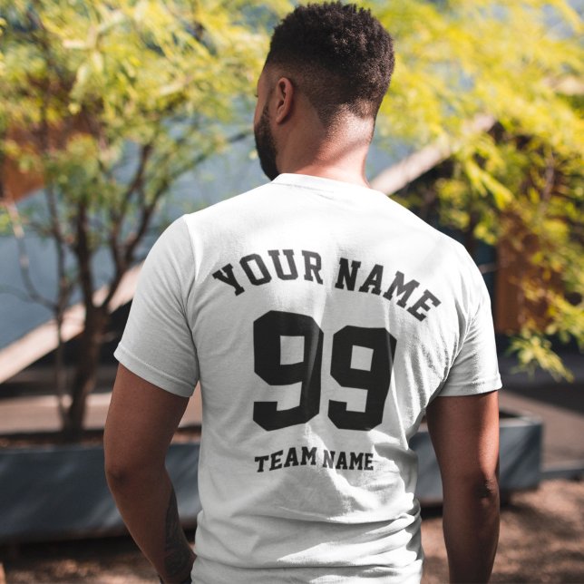 Custom Sports Team Jersey black Number And Name T-Shirt (Creator Uploaded)