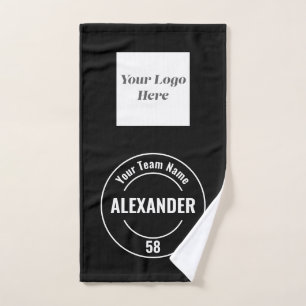 Custom Sports Team Logo, Team & Player Name  Hand Towel