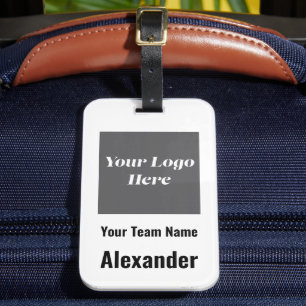 Custom Sports Team Logo, Team & Player Name Luggage Tag
