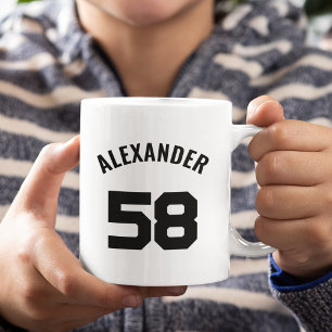Custom Sports Team Logo, Team & Player Name Number Coffee Mug