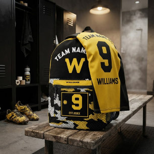 Custom Sports Team Name Number Printed Backpack