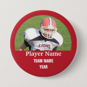 Custom sports team photo - RED 7.5 Cm Round Badge