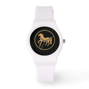 Custom Sporty White Wristwatch: Year of the Horse Watch