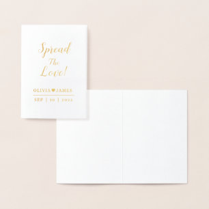 Custom Spread The Love Elegant Foil Card