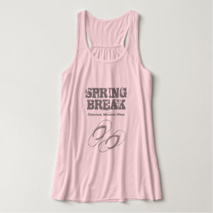 Custom Spring Break tank tops with beach slippers