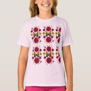 Custom Spring Butterfly Floral Gift  T-Shirt