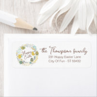 Custom Spring Floral Cute Chicks Happy Easter
