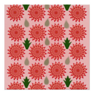 Custom Spring Flower Women's Day Pattern Poster