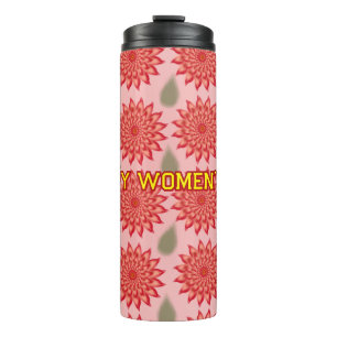 Custom Spring Flower Women's Day Pattern  Thermal Tumbler