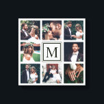 Custom Square Collage 8 Wedding Photo Monogram Canvas Print<br><div class="desc">Create your own canvas print wall art with your own wedding,  anniversary,  engagement and special event photos.</div>