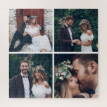 Custom Square Collage Wedding Photo Jigsaw Puzzle<br><div class="desc">Create your own jigsaw puzzle with your own wedding,  anniversary,  engagement and special event photos.</div>