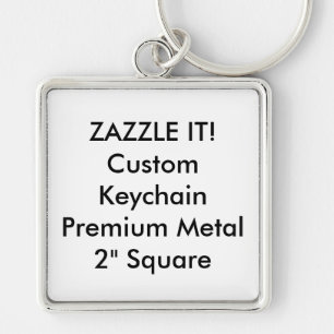Custom Square Keychain Key Ring Blank Template