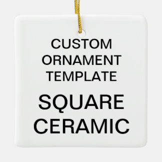 Custom Square Porcelain Christmas Tree Ornament