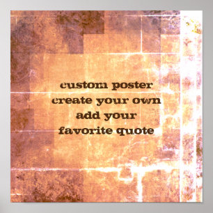 custom square poster add your quote abstract style