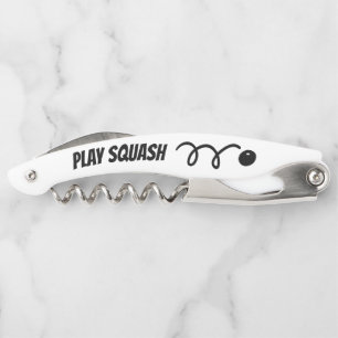 Custom squash ball corkscrew